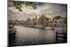 The Netherlands, Haarlem, Canal, Shore, Waterside Promenade-Ingo Boelter-Mounted Photographic Print