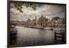 The Netherlands, Haarlem, Canal, Shore, Waterside Promenade-Ingo Boelter-Framed Photographic Print