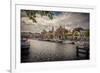 The Netherlands, Haarlem, Canal, Shore, Waterside Promenade-Ingo Boelter-Framed Photographic Print