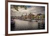 The Netherlands, Haarlem, Canal, Shore, Waterside Promenade-Ingo Boelter-Framed Photographic Print