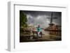 The Netherlands, Haarlem, Mill, Windmill, De Adriaan, Person, Woman-Ingo Boelter-Framed Photographic Print