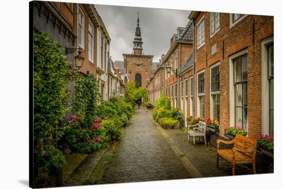 The Netherlands, Haarlem, Street, Lane-Ingo Boelter-Stretched Canvas