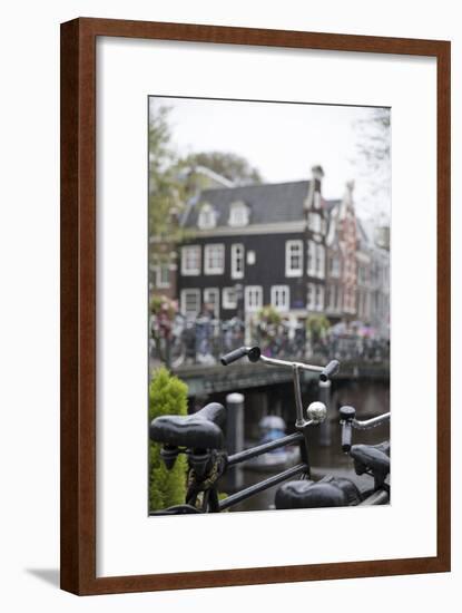 The Netherlands, Holland, Amsterdam, bicycle in canal-olbor-Framed Photographic Print