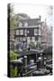 The Netherlands, Holland, Amsterdam, bicycle in canal-olbor-Stretched Canvas