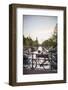 The Netherlands, Holland, Amsterdam, bicycle on railing-olbor-Framed Photographic Print