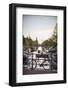 The Netherlands, Holland, Amsterdam, bicycle on railing-olbor-Framed Photographic Print