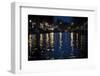 The Netherlands, Holland, Amsterdam, canal, night, lanterns, reflexions,-olbor-Framed Photographic Print