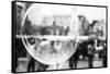 The Netherlands, Holland, Amsterdam, Dam, bursting bubble with reflexion-olbor-Framed Stretched Canvas