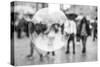 The Netherlands, Holland, Amsterdam, Dam, bursting bubble with reflexion-olbor-Stretched Canvas