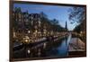 The Netherlands, Holland, Amsterdam, Prinsengracht, blue hour-olbor-Framed Photographic Print