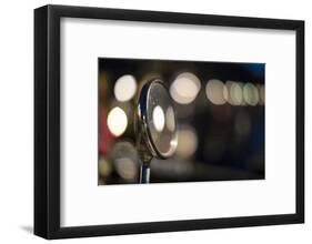 The Netherlands, Holland, Amsterdam, rear-view mirror, motorbike, night-olbor-Framed Photographic Print