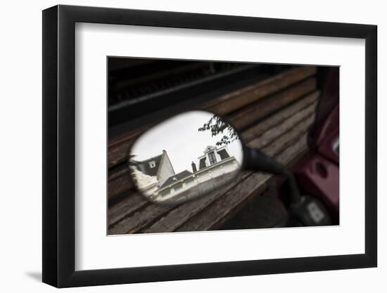 The Netherlands, Holland, Amsterdam, rear-view mirror, motorbike, reflexions,-olbor-Framed Photographic Print