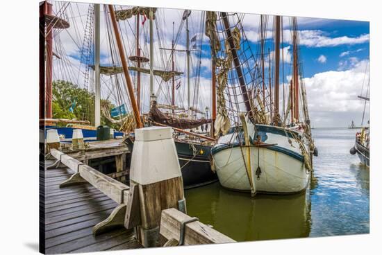 The Netherlands, Hoorn, Harbour, Sailing Ships-Ingo Boelter-Stretched Canvas