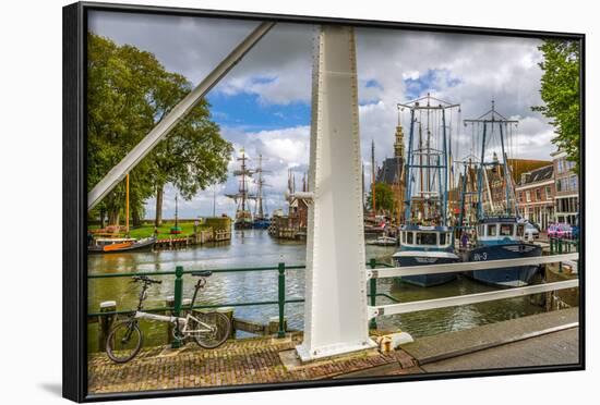 The Netherlands, Hoorn, Harbour, Tower, Hoofdtoren-Ingo Boelter-Framed Photographic Print