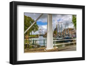 The Netherlands, Hoorn, Harbour, Tower, Hoofdtoren-Ingo Boelter-Framed Photographic Print