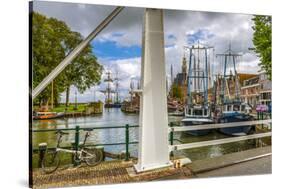 The Netherlands, Hoorn, Harbour, Tower, Hoofdtoren-Ingo Boelter-Stretched Canvas