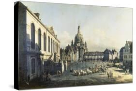The Neue Markt in Dresden, 1747-1755-Canaletto-Stretched Canvas