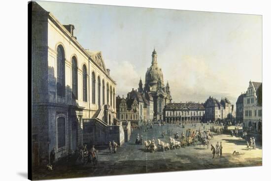 The Neue Markt in Dresden, 1747-1755-Canaletto-Stretched Canvas