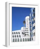 The Neuer Zollhof Building by Frank Gehry at the Medienhafen, Dusseldorf, North Rhine Westphalia-Yadid Levy-Framed Photographic Print