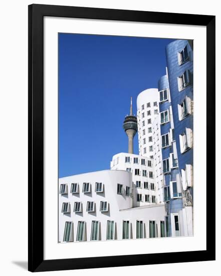 The Neuer Zollhof Building by Frank Gehry at the Medienhafen, Dusseldorf, North Rhine Westphalia-Yadid Levy-Framed Photographic Print