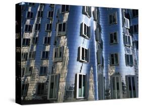 The Neuer Zollhof Building by Frank Gehry at the Medienhafen, Dusseldorf, North Rhine Westphalia-Yadid Levy-Stretched Canvas