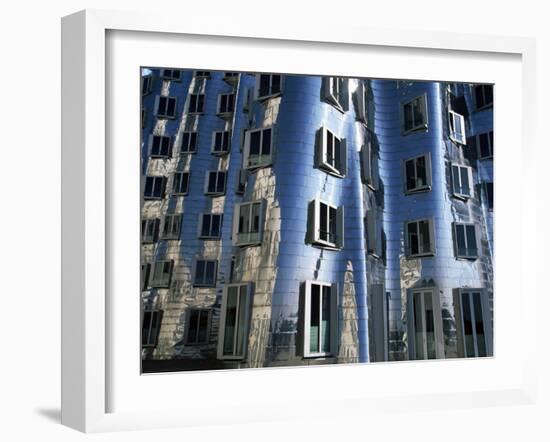 The Neuer Zollhof Building by Frank Gehry at the Medienhafen, Dusseldorf, North Rhine Westphalia-Yadid Levy-Framed Photographic Print