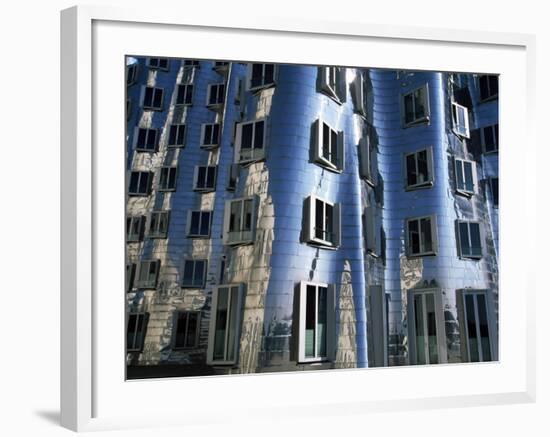 The Neuer Zollhof Building by Frank Gehry at the Medienhafen, Dusseldorf, North Rhine Westphalia-Yadid Levy-Framed Photographic Print