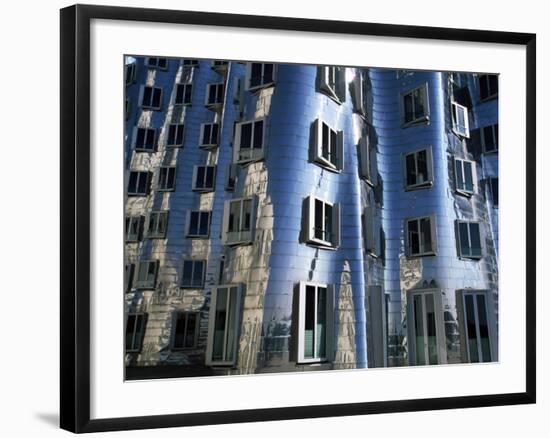 The Neuer Zollhof Building by Frank Gehry at the Medienhafen, Dusseldorf, North Rhine Westphalia-Yadid Levy-Framed Photographic Print