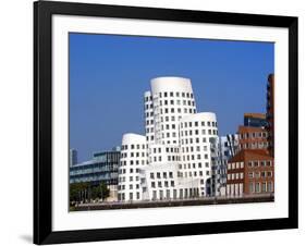 The Neuer Zollhof Building by Frank Gehry at the Medienhafen, Dusseldorf, North Rhine Westphalia-Yadid Levy-Framed Photographic Print