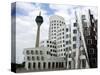 The Neuer Zollhof Building by Frank Gehry at the Medienhafen, Dusseldorf, North Rhine Westphalia-Yadid Levy-Stretched Canvas