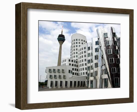 The Neuer Zollhof Building by Frank Gehry at the Medienhafen, Dusseldorf, North Rhine Westphalia-Yadid Levy-Framed Photographic Print