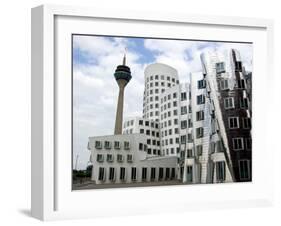 The Neuer Zollhof Building by Frank Gehry at the Medienhafen, Dusseldorf, North Rhine Westphalia-Yadid Levy-Framed Photographic Print