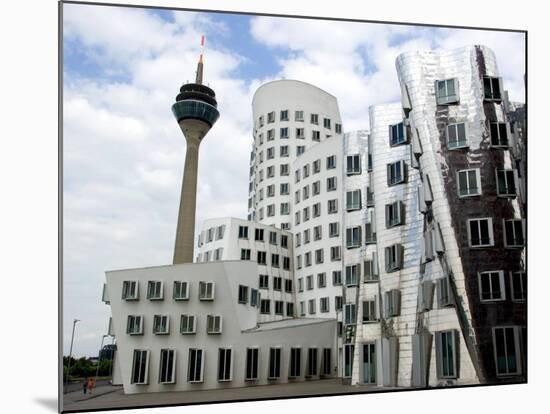 The Neuer Zollhof Building by Frank Gehry at the Medienhafen, Dusseldorf, North Rhine Westphalia-Yadid Levy-Mounted Photographic Print