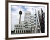 The Neuer Zollhof Building by Frank Gehry at the Medienhafen, Dusseldorf, North Rhine Westphalia-Yadid Levy-Framed Photographic Print