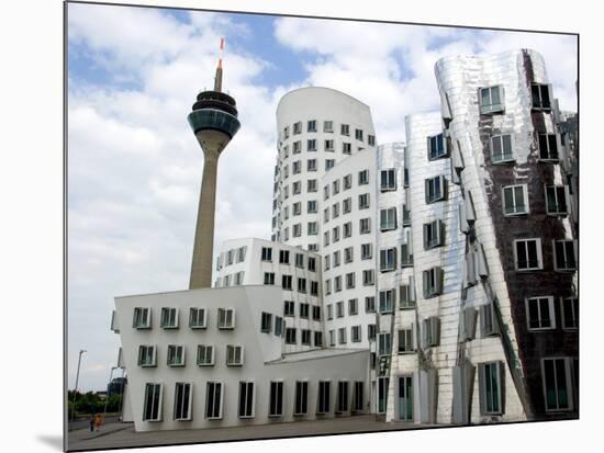 The Neuer Zollhof Building by Frank Gehry at the Medienhafen, Dusseldorf, North Rhine Westphalia-Yadid Levy-Mounted Photographic Print