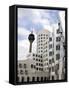 The Neuer Zollhof Building by Frank Gehry at the Medienhafen, Dusseldorf, North Rhine Westphalia-Yadid Levy-Framed Stretched Canvas