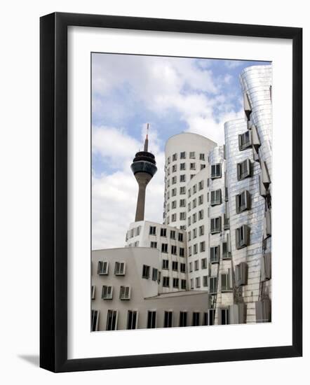 The Neuer Zollhof Building by Frank Gehry at the Medienhafen, Dusseldorf, North Rhine Westphalia-Yadid Levy-Framed Photographic Print