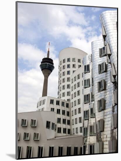 The Neuer Zollhof Building by Frank Gehry at the Medienhafen, Dusseldorf, North Rhine Westphalia-Yadid Levy-Mounted Photographic Print