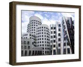 The Neuer Zollhof Building by Frank Gehry at the Medienhafen, Dusseldorf, North Rhine Westphalia-Yadid Levy-Framed Photographic Print