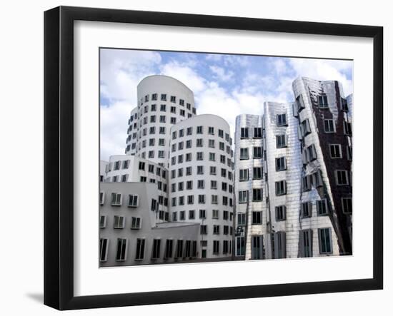 The Neuer Zollhof Building by Frank Gehry at the Medienhafen, Dusseldorf, North Rhine Westphalia-Yadid Levy-Framed Photographic Print