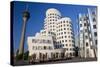 The Neuer Zollhof Building, Media Harbor, Dusseldorf, Germany-Peter Adams-Stretched Canvas