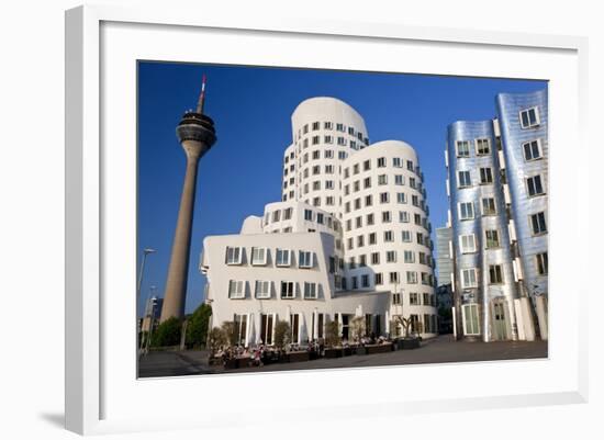 The Neuer Zollhof Building, Media Harbor, Dusseldorf, Germany-Peter Adams-Framed Photographic Print