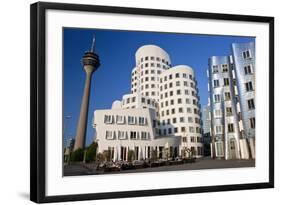 The Neuer Zollhof Building, Media Harbor, Dusseldorf, Germany-Peter Adams-Framed Photographic Print