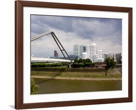 The Neuer Zollhof Buildings by Frank Gehry at the Medienhafen, Dusseldorf, North Rhine Westphalia-Yadid Levy-Framed Photographic Print