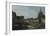 The Neumarkt in Dresden as Seen from the Moritz-Strasse, 1749-51-Canaletto-Framed Giclee Print