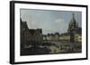 The Neumarkt in Dresden as Seen from the Moritz-Strasse, 1749-51-Canaletto-Framed Giclee Print