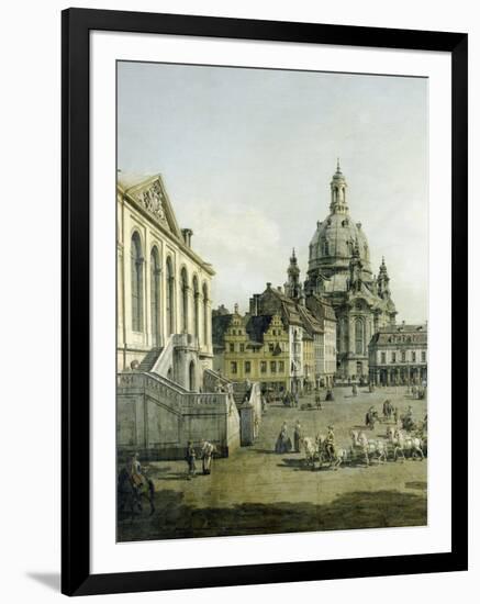 The Neumarkt in Dresden Seen from the Juedenhofe (Detail), 1749-Canaletto-Framed Giclee Print