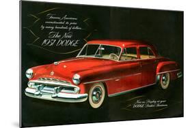 The New 1951 Dodge-null-Mounted Art Print