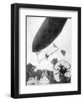 The New Airship of Alberto Santos-Dumont, 30th September 1900-null-Framed Premium Giclee Print