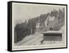 The New Alpine Railway, Ryffelalp Station, on the Way to the Gornergrat-null-Framed Stretched Canvas